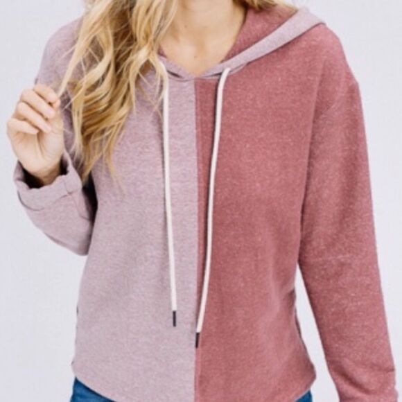 Two Tone Asymmetrical Hoodie - Picture 8 of 15